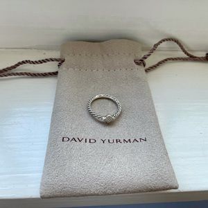 David Yurman Quatrefoil ring with diamonds